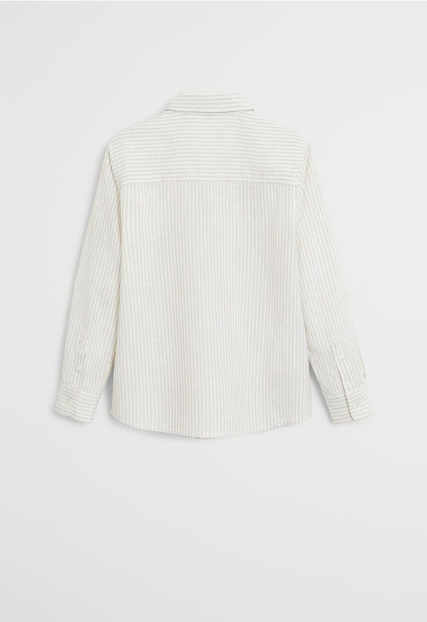 MANGO - Shirt dario - beige & white 