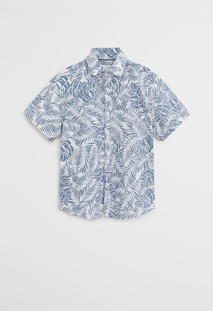 MANGO - Shirt Fiji - blue & white 