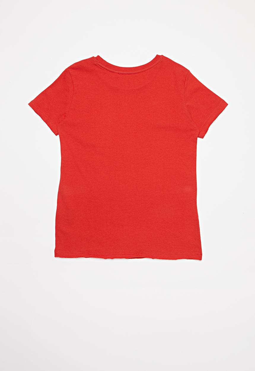 GUESS - Peepout with pocket tee - red 