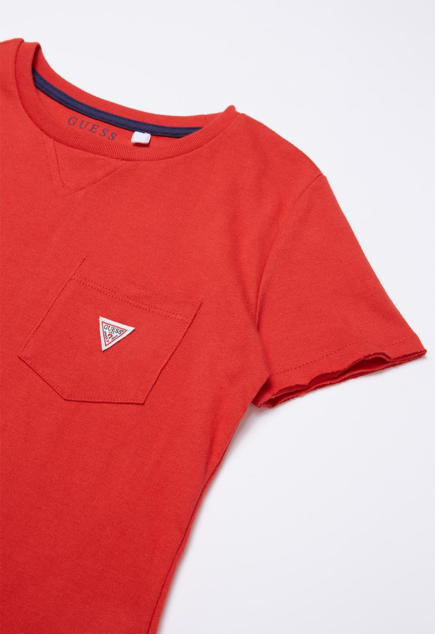GUESS - Peepout with pocket tee - red 