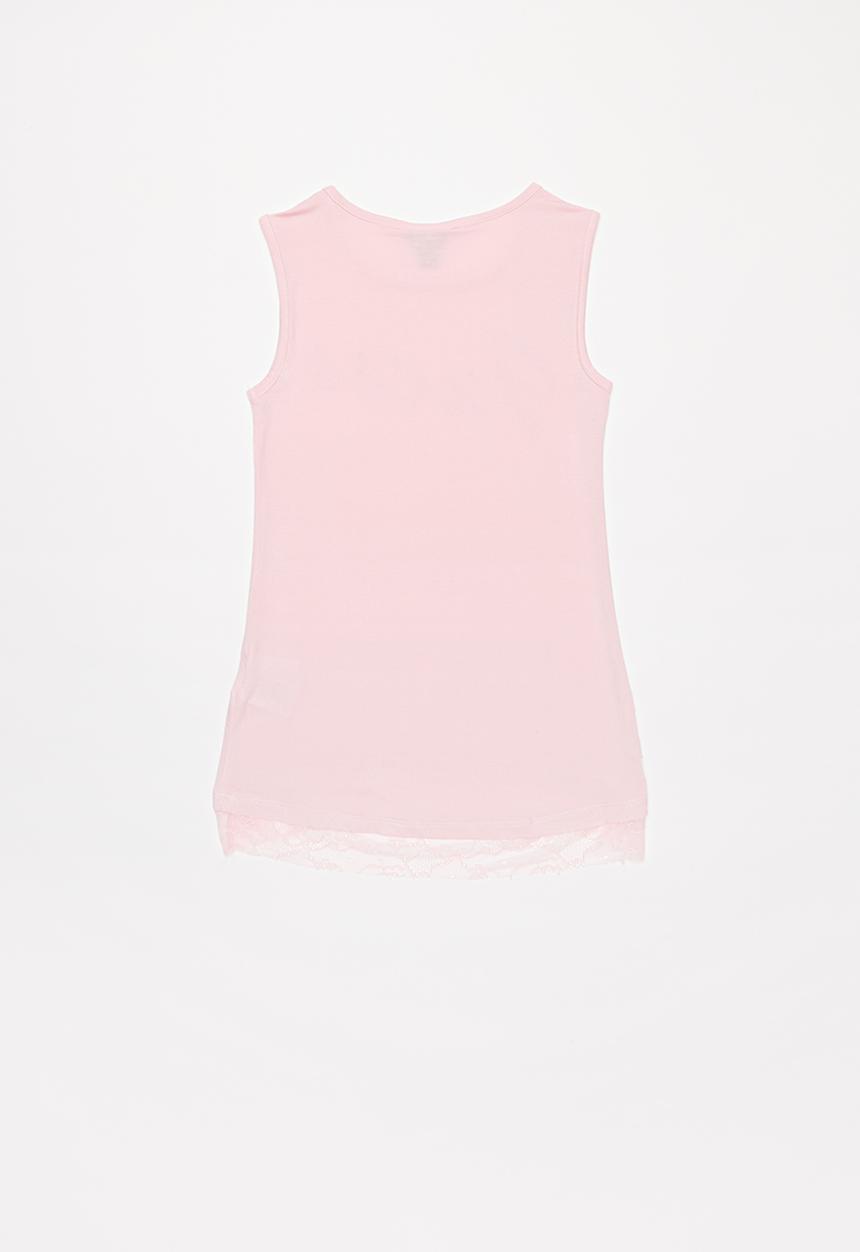GUESS - Guess script genna tee - pink