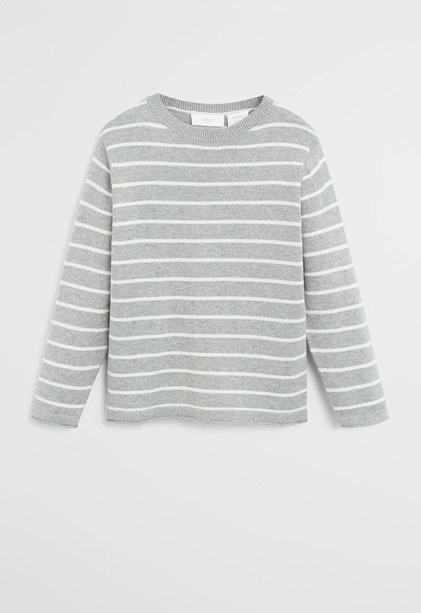 MANGO - Sweater lucas  - grey & white 