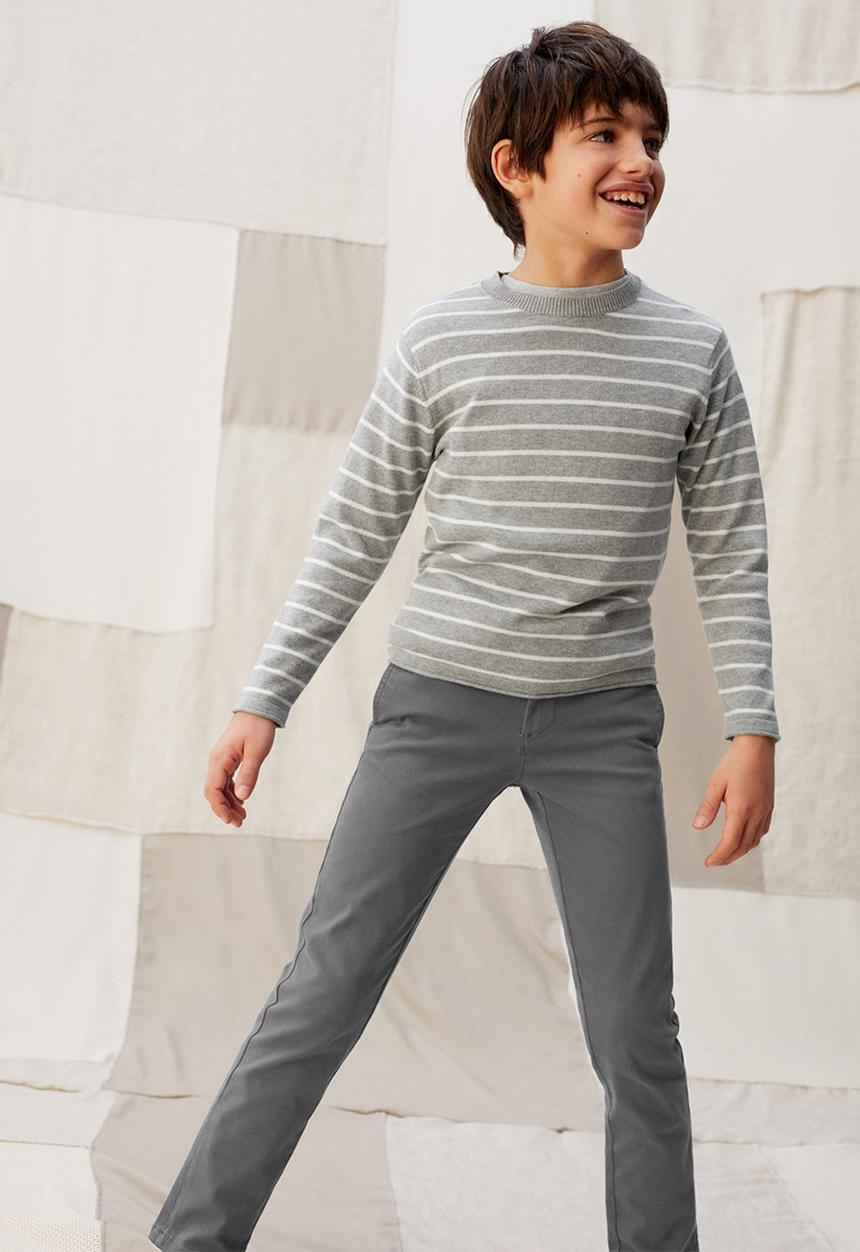 MANGO - Sweater lucas  - grey & white 