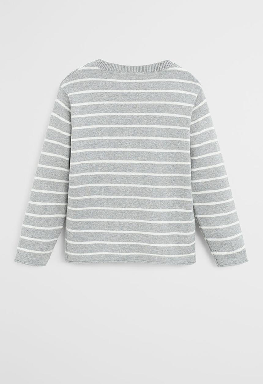 MANGO - Sweater lucas  - grey & white 