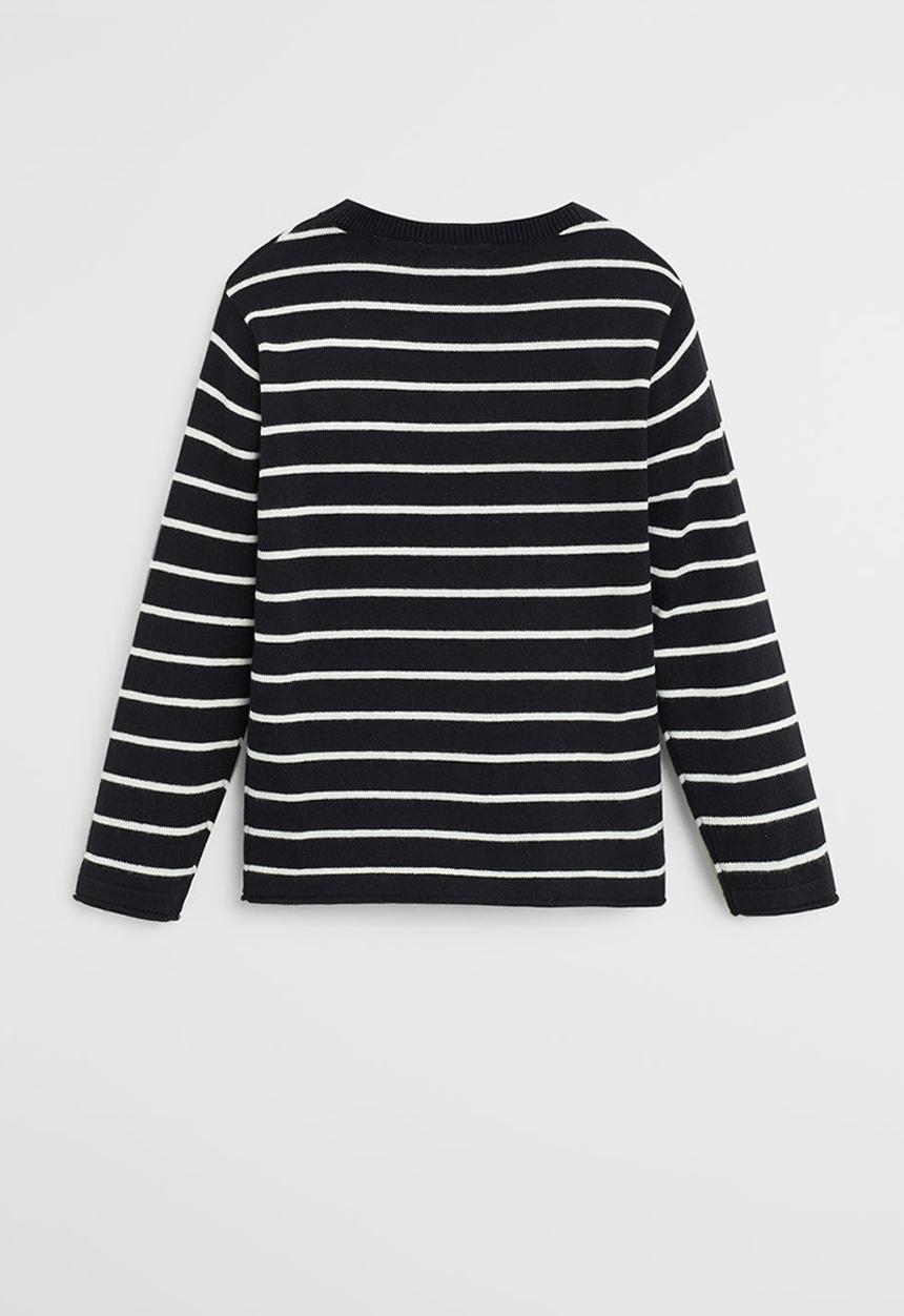 MANGO - Sweater lucas  - black & white 