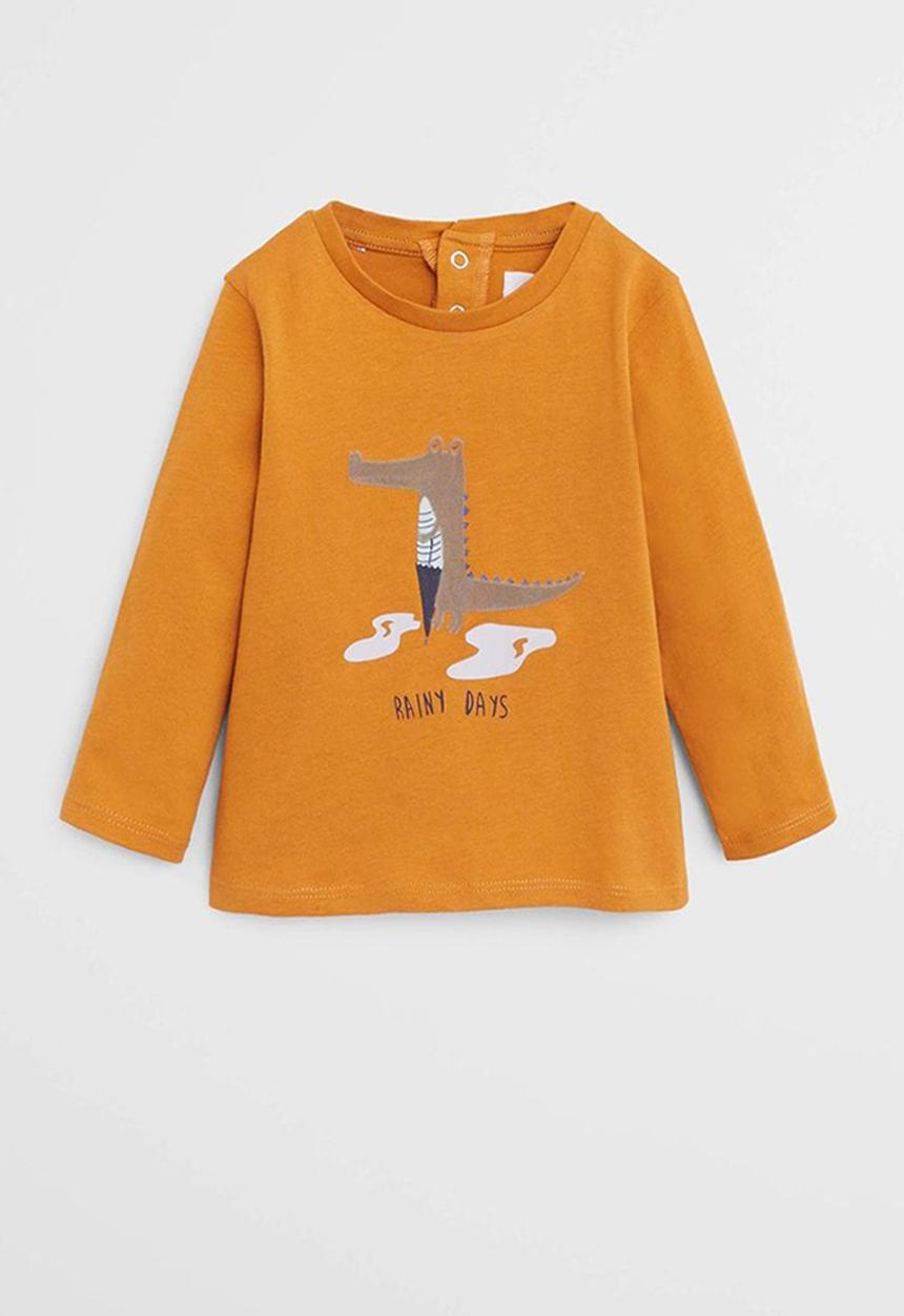 MANGO - T-shirt coco - yellow 