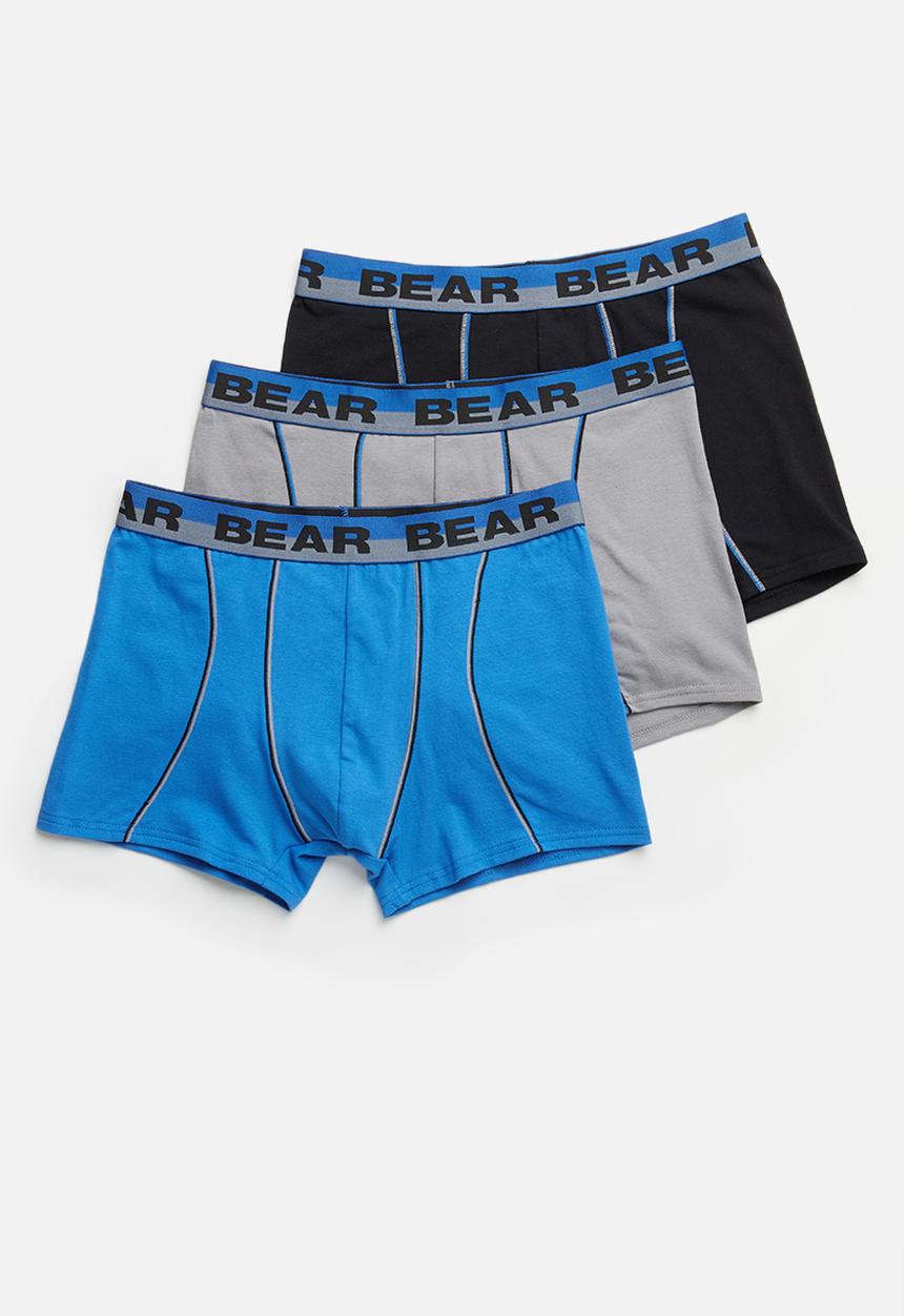 Bear - Bear 3 pack contrast cover seam boxer brief - multi 