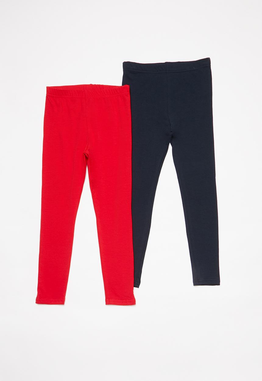 Pop Candy - 2 Pack leggings - navy & red