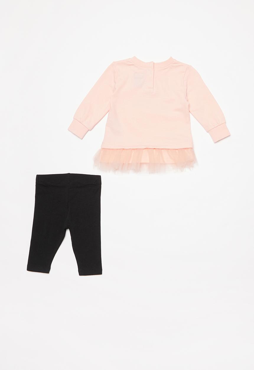 Converse - Converse girls tunic & legging set - pink & black 