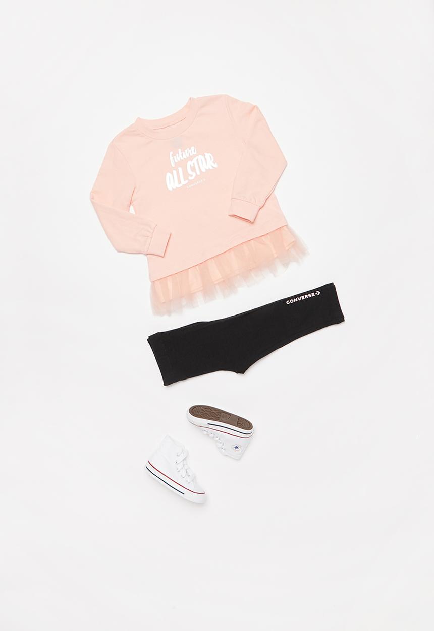 Converse - Converse girls tunic & legging set - pink & black 