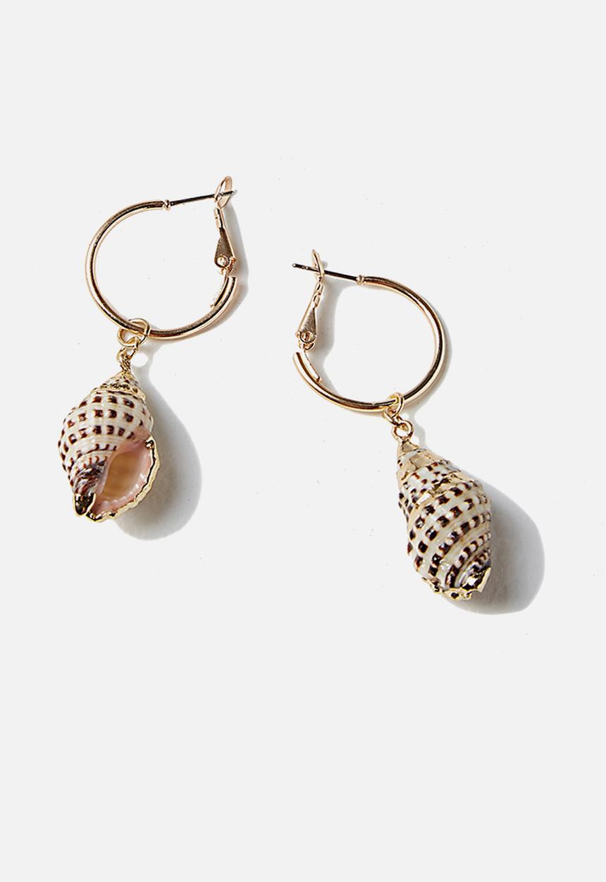 Rubi - South bay earring - gold & shell