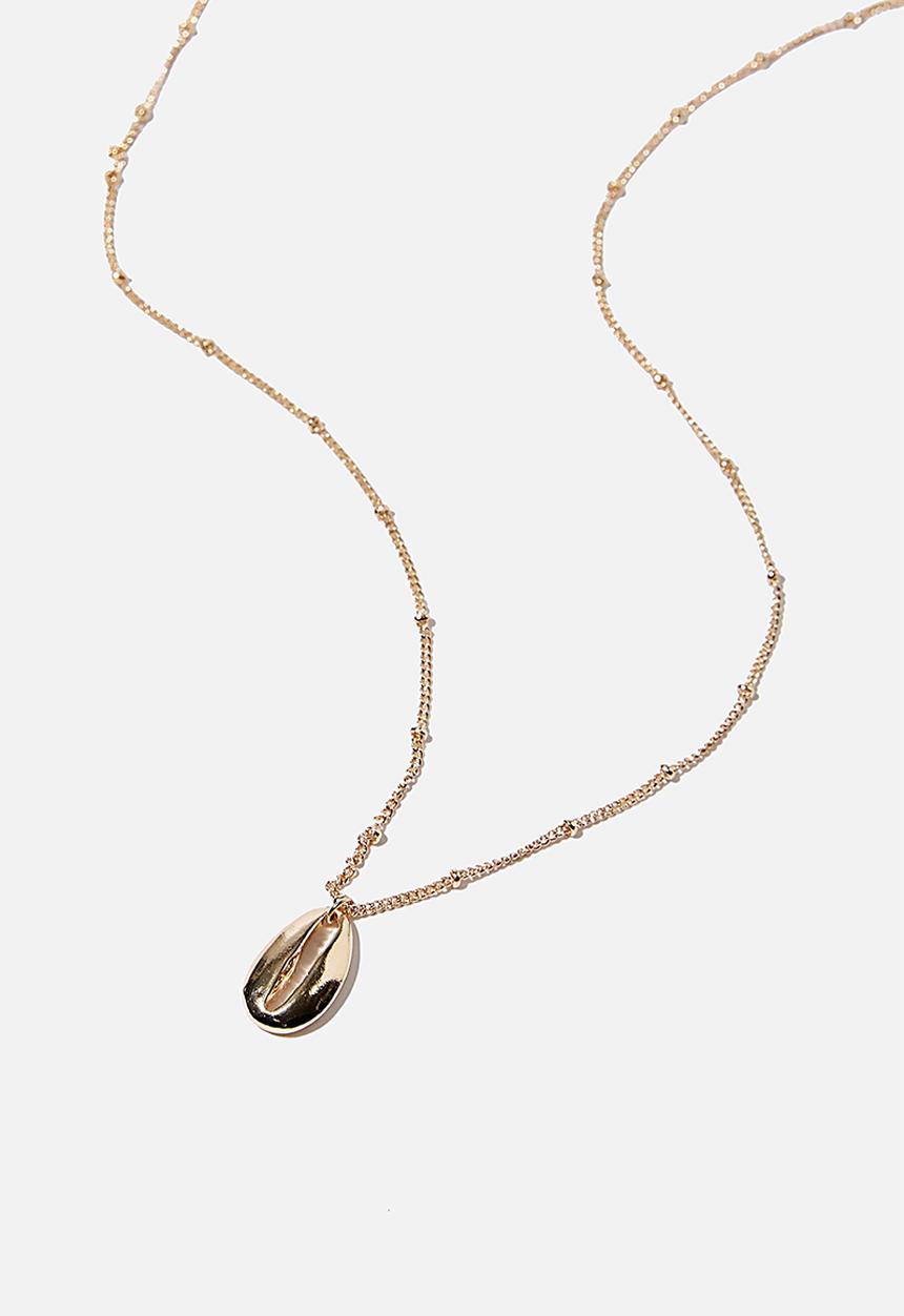 Rubi - Single chain cowrie  - gold