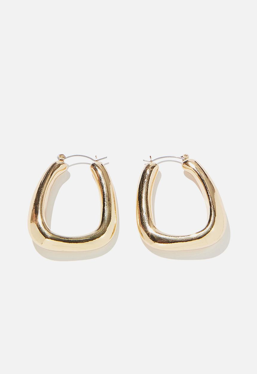 Rubi - Rachel oblong large hoop bar  - gold