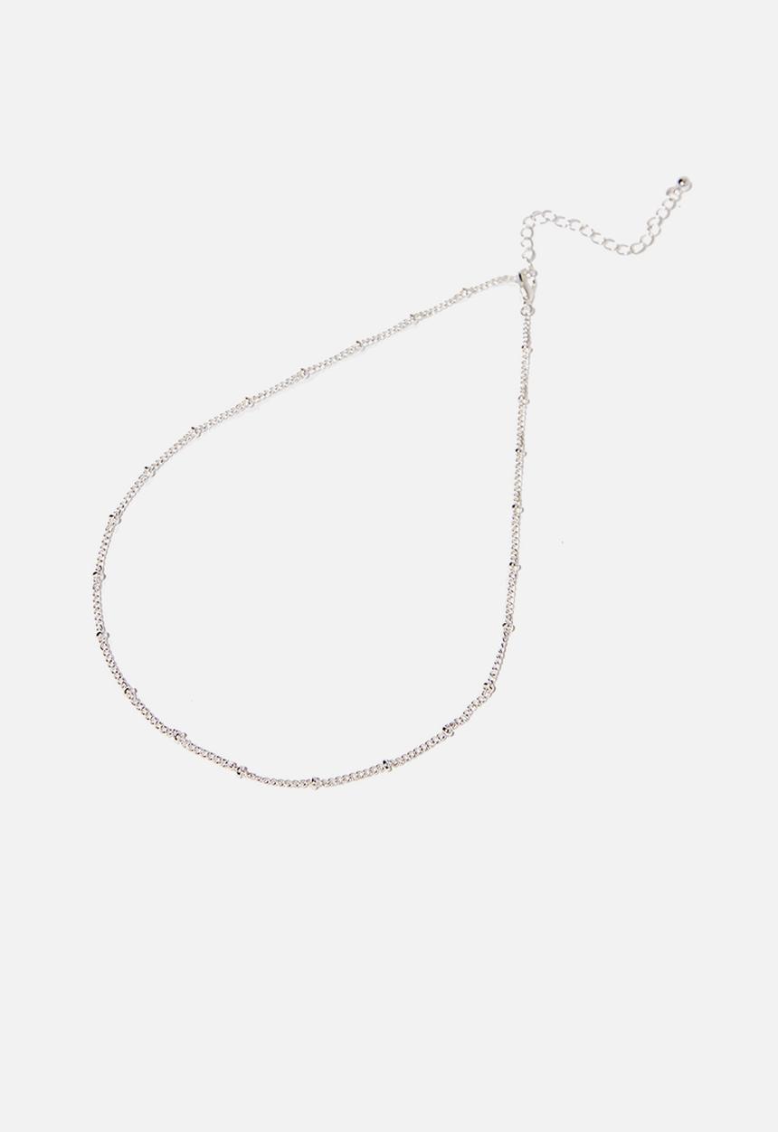 Rubi - Treasures single chain necklace - silver satelitte chain