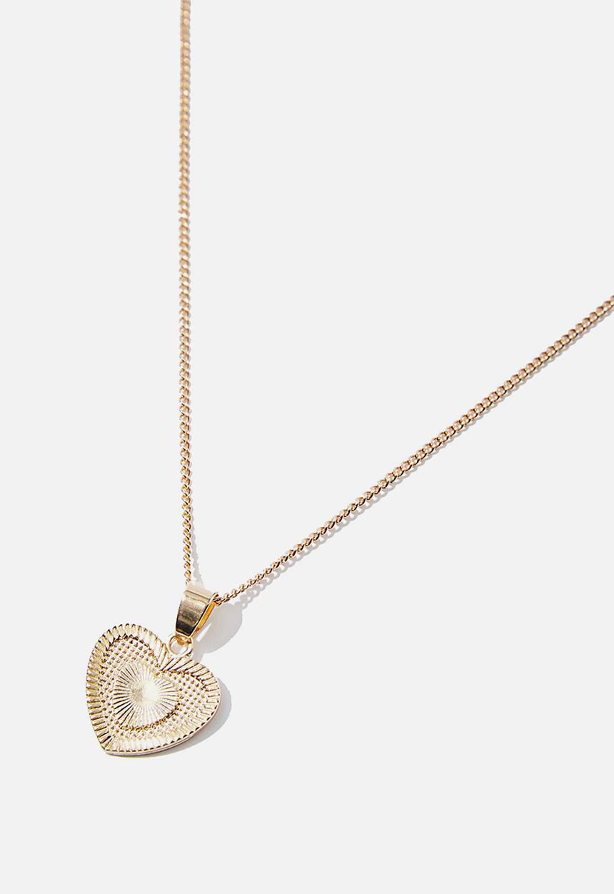 Rubi - Treasures short pendant necklace  - gold vintage 