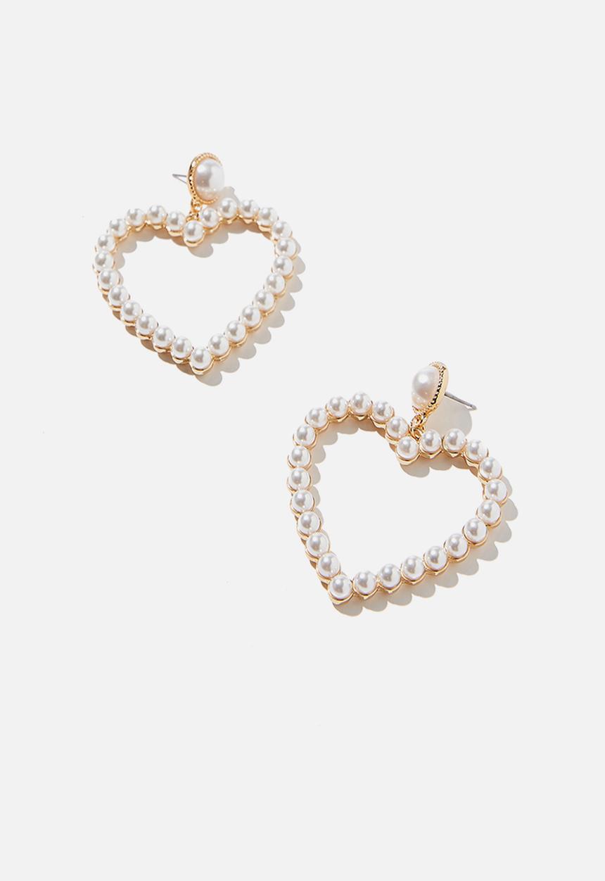 Rubi - Stole my heart treasures earrings  - gold & pearl