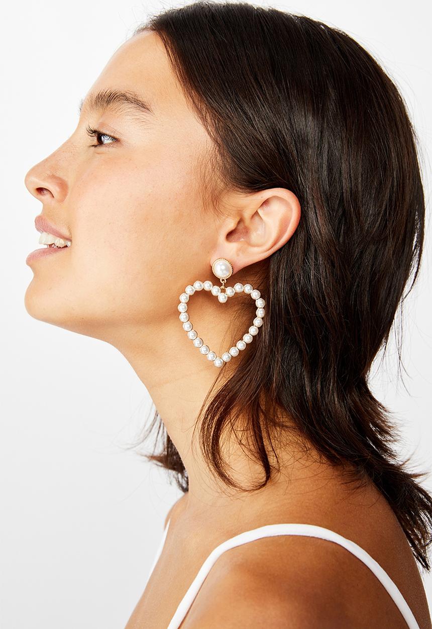 Rubi - Stole my heart treasures earrings  - gold & pearl