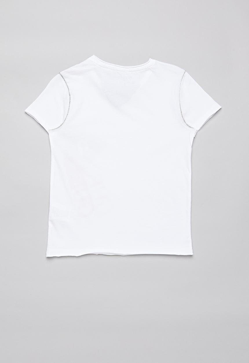 GUESS - Peepout guess spray tee - white