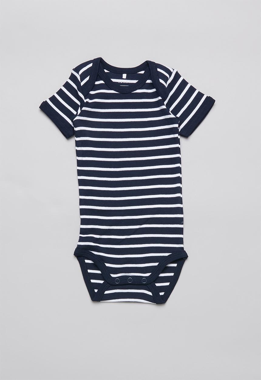 Name It - 3 Pack short sleeve bodysuit - navy & white
