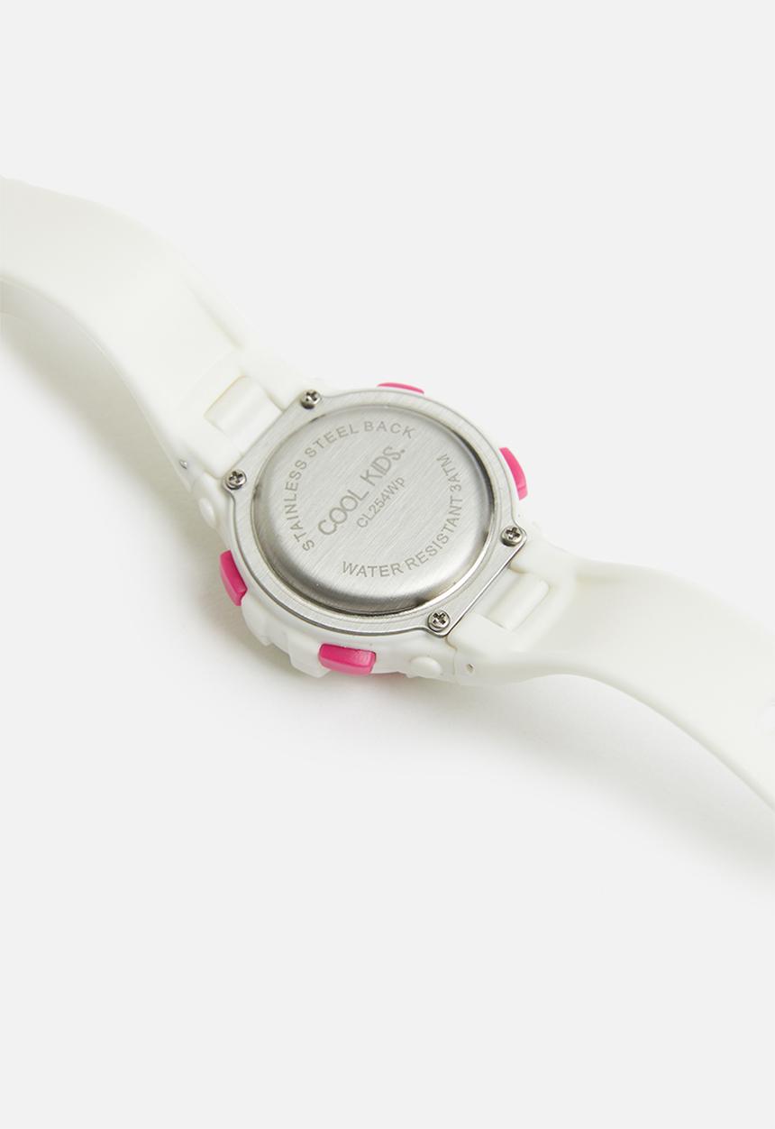 Cool Kids - Digital mid-size watch - white & pink