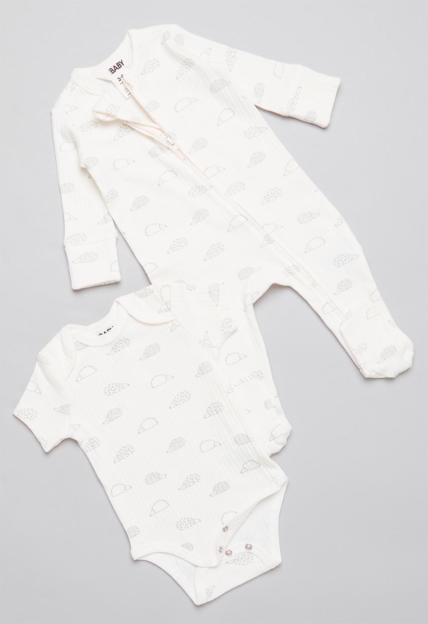 Cotton On - Newborn bundle pack  - white & grey