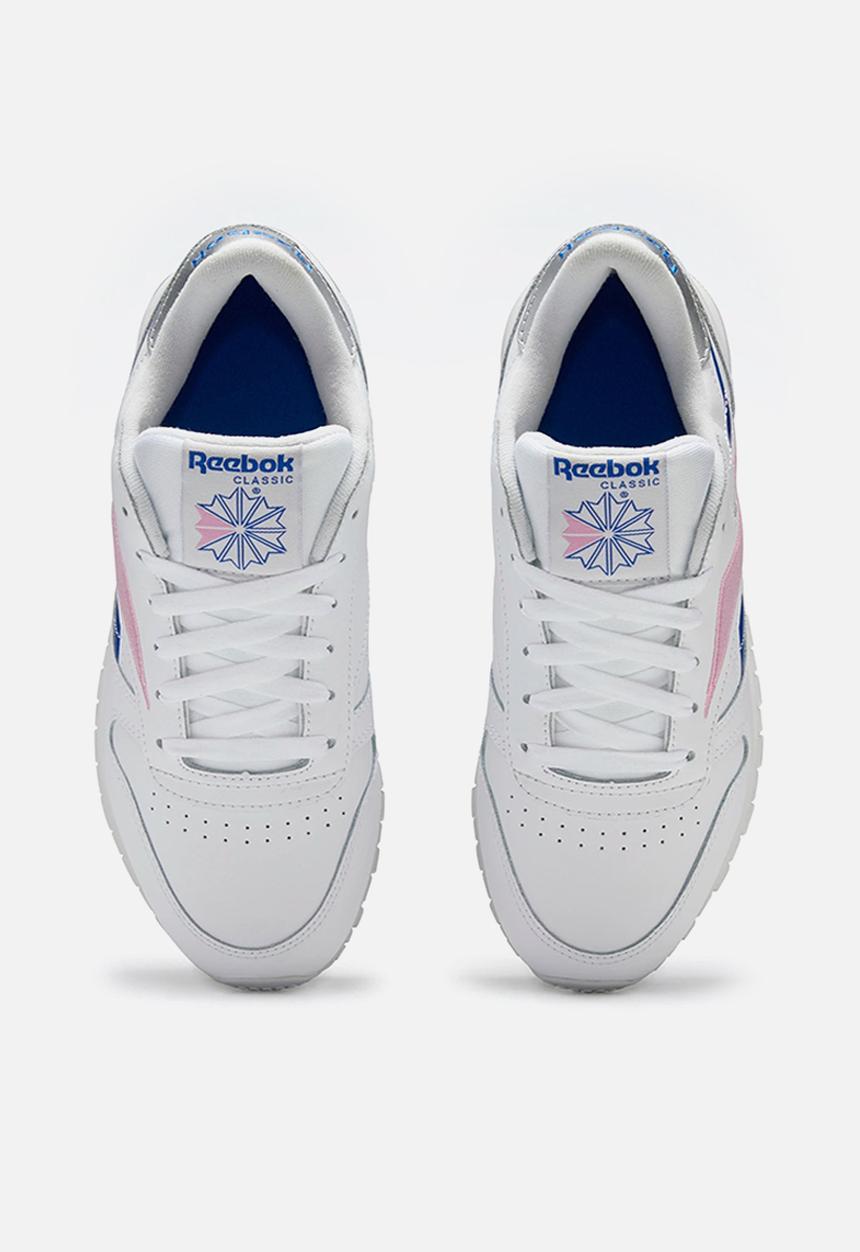 Reebok -  Classic Leather - white/humble blue /jasmie pink