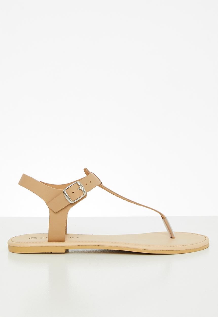 Superbalist - Zizi leather t-bar sandal - neutral