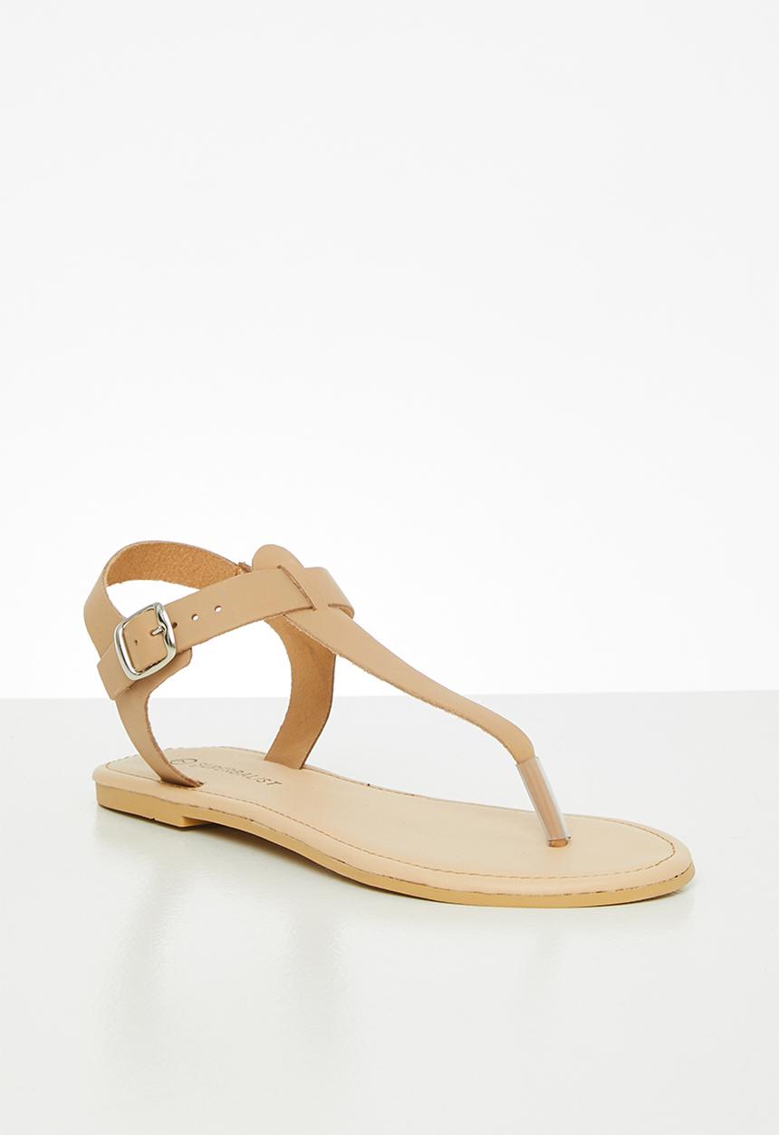 Superbalist - Zizi leather t-bar sandal - neutral