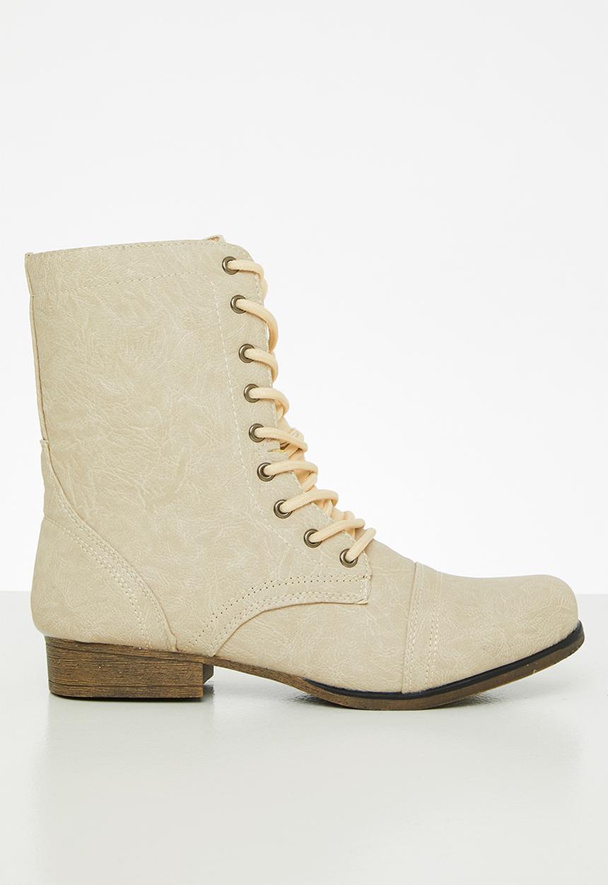 STYLE REPUBLIC - Lola lace-up boot - sand