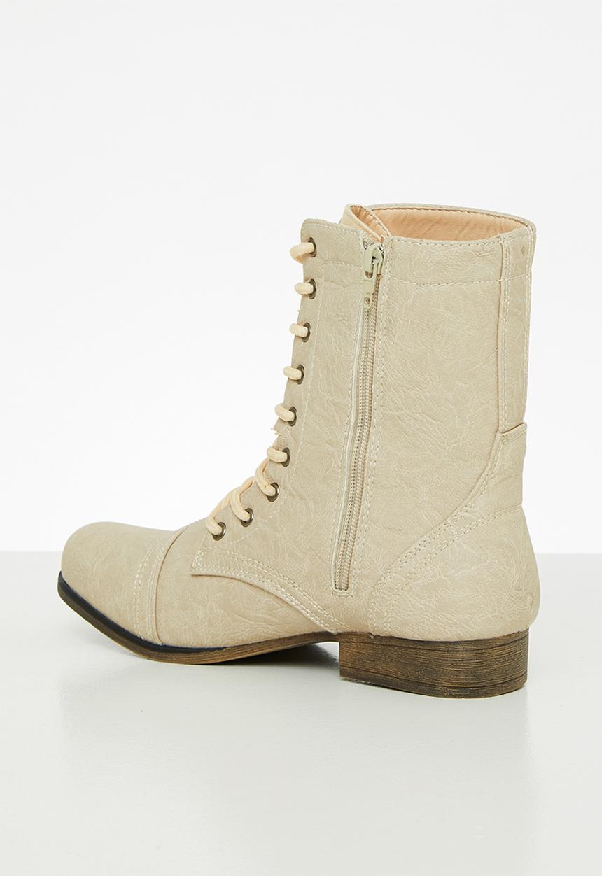 STYLE REPUBLIC - Lola lace-up boot - sand