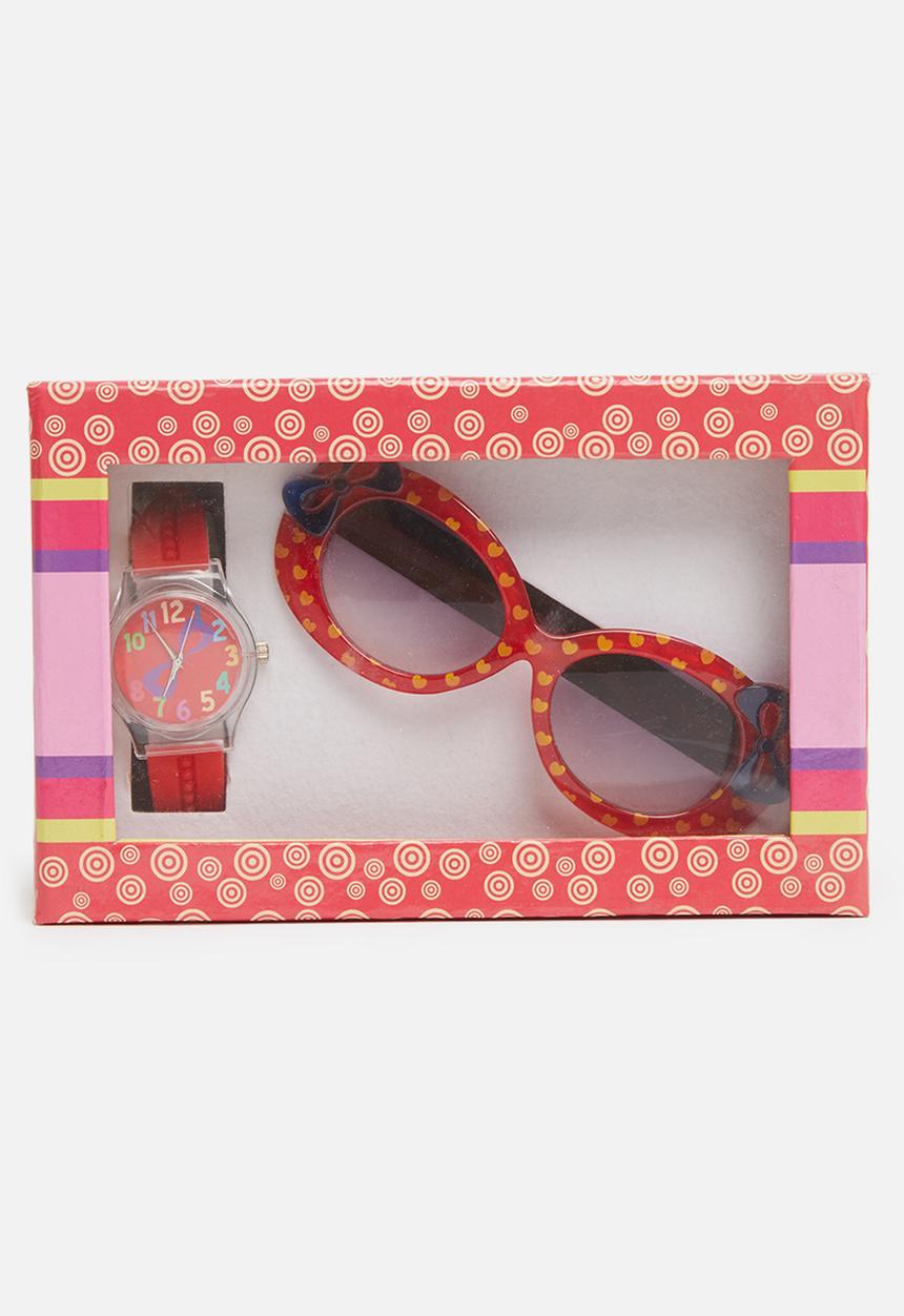 Cool Kids - Watch & sunglass set - red