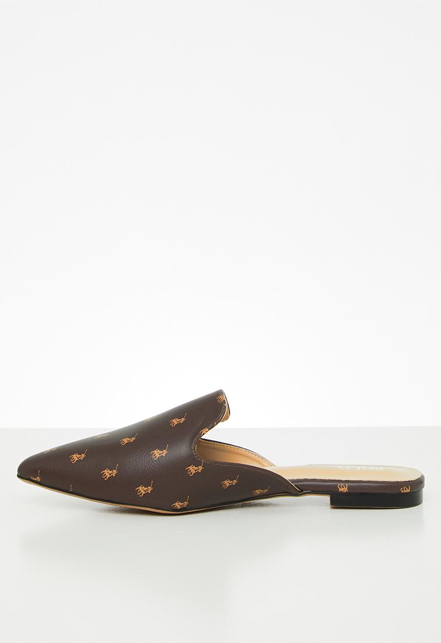 POLO - Bianca slide monogram - brown