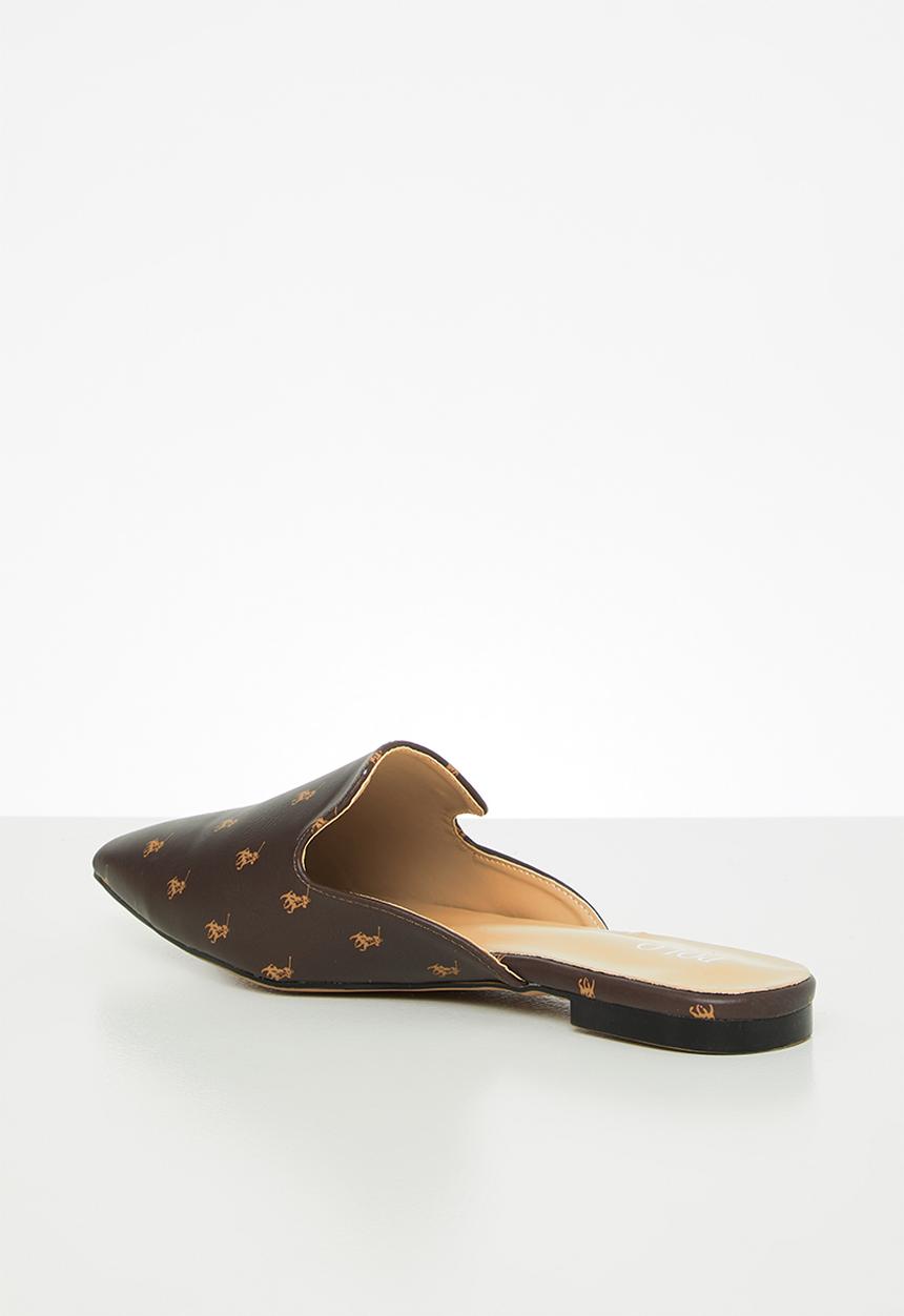 POLO - Bianca slide monogram - brown