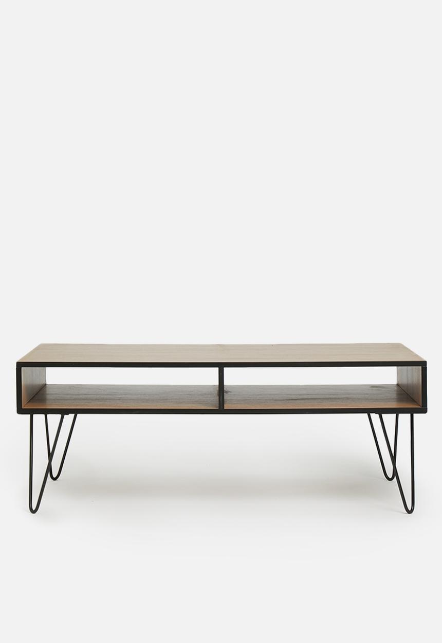 Sixth Floor - Penn leg coffee table - natural & black