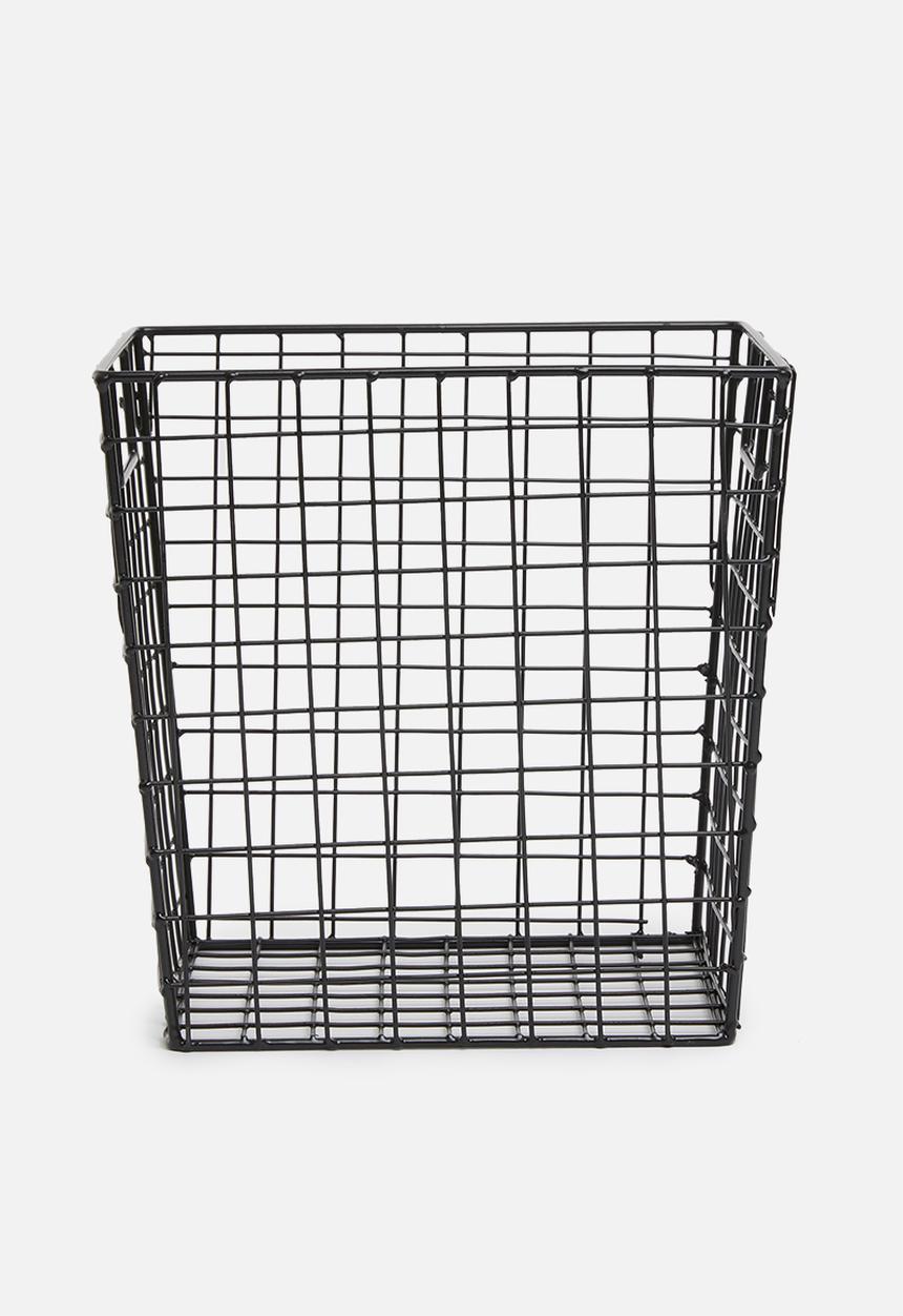 Sixth Floor - Metal wire storage basket - black