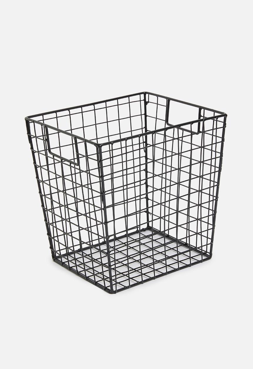 Sixth Floor - Metal wire storage basket - black
