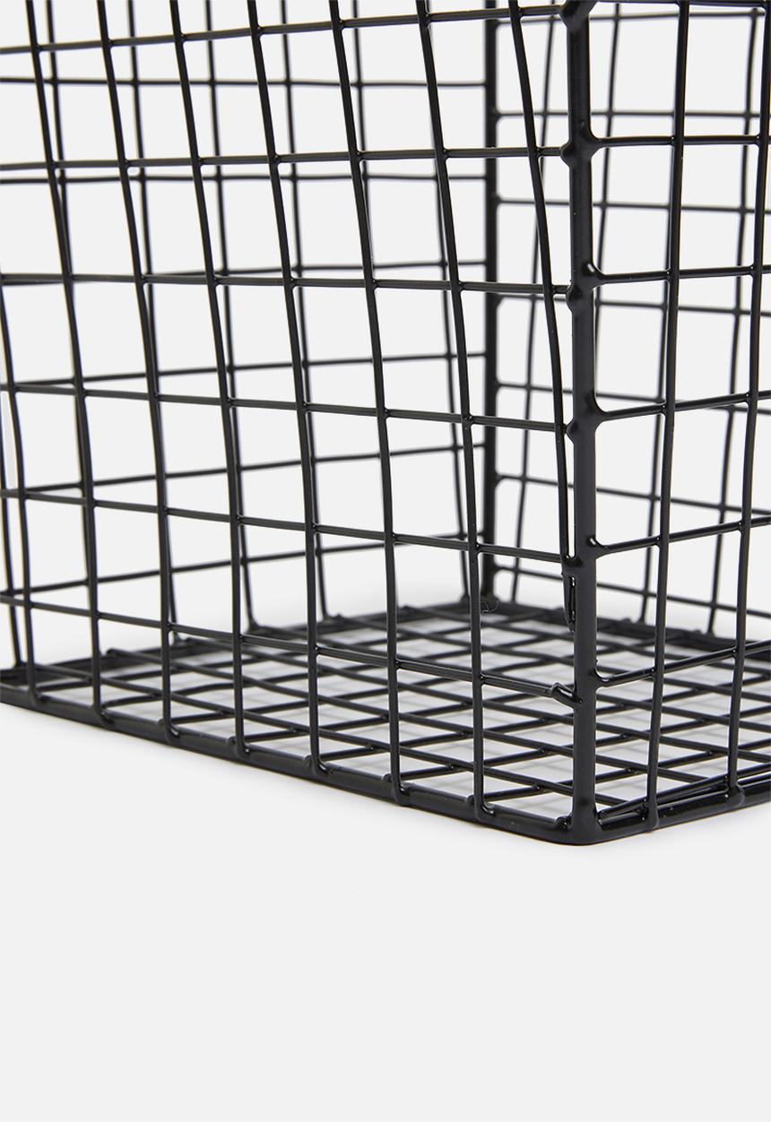 Sixth Floor - Metal wire storage basket - black