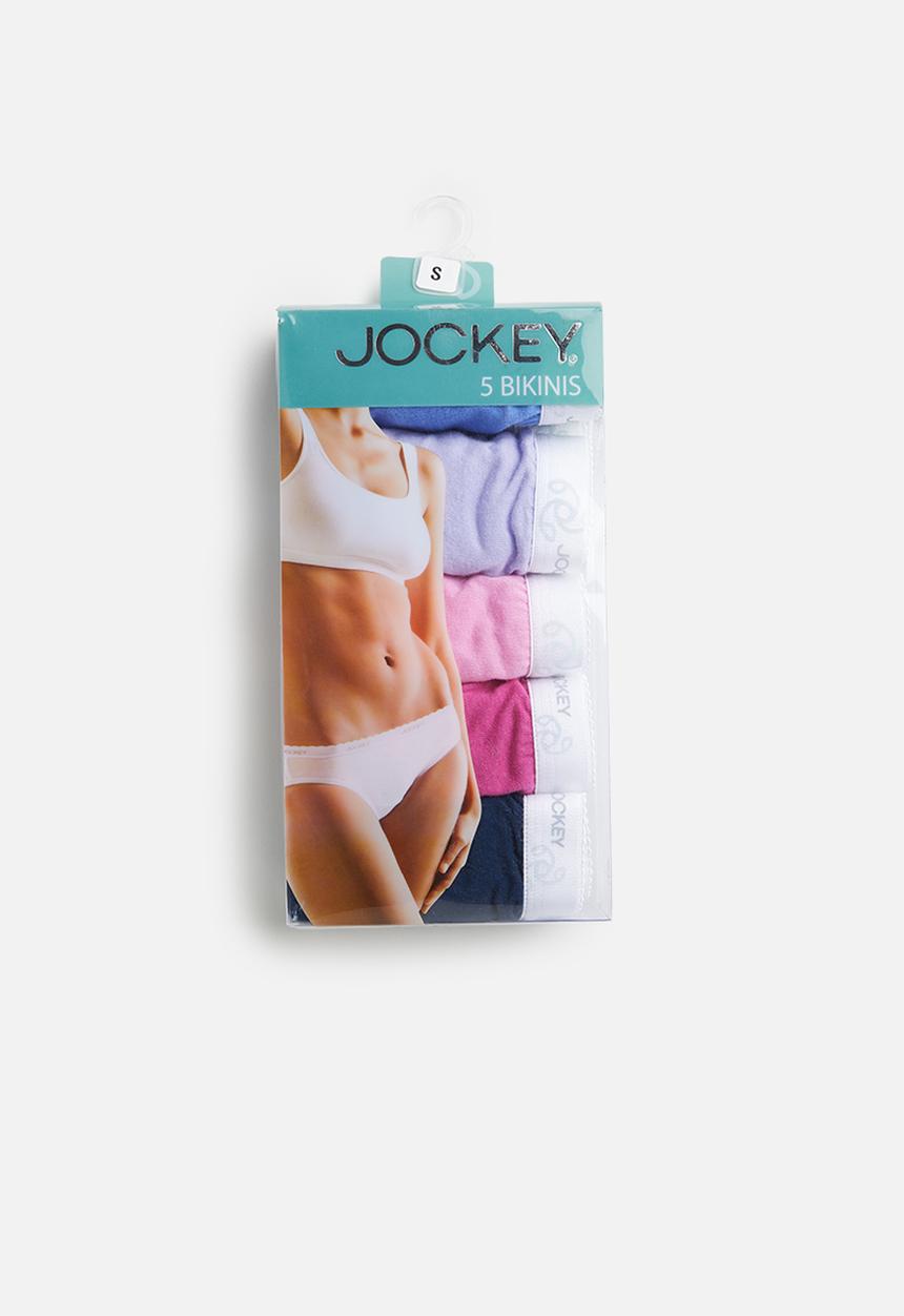 Jockey - 5 Pack plain bikini's - multi