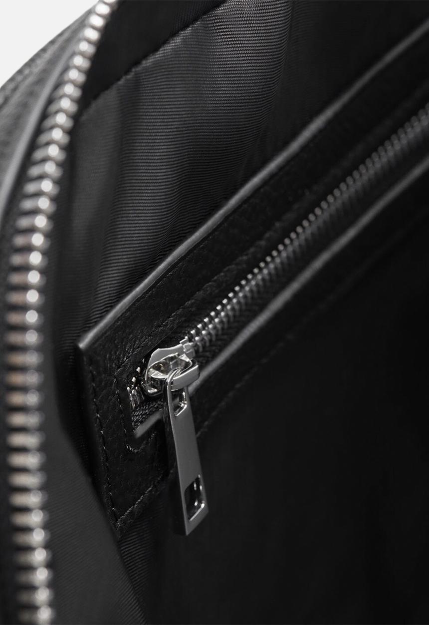 MANGO - Handbag grain - black