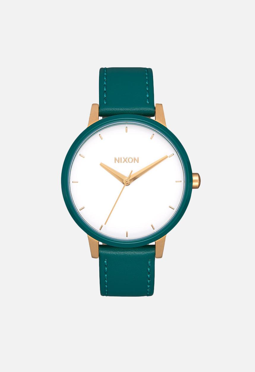 Nixon - Kensington leather - gold / white / teal