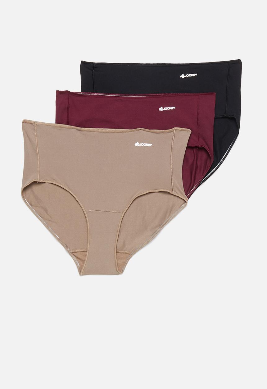 Jockey - 3 Pack no panty line full brief - multi