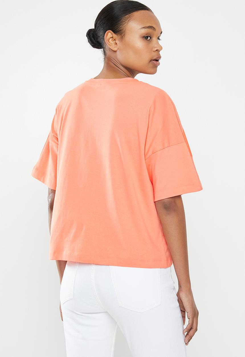 adidas Originals - Large logo tee - coral