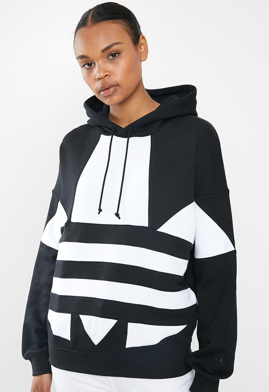 adidas Originals - Large logo hoodie - black & white