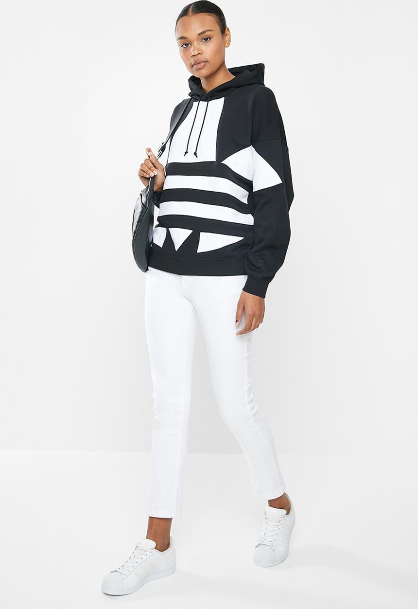 adidas Originals - Large logo hoodie - black & white
