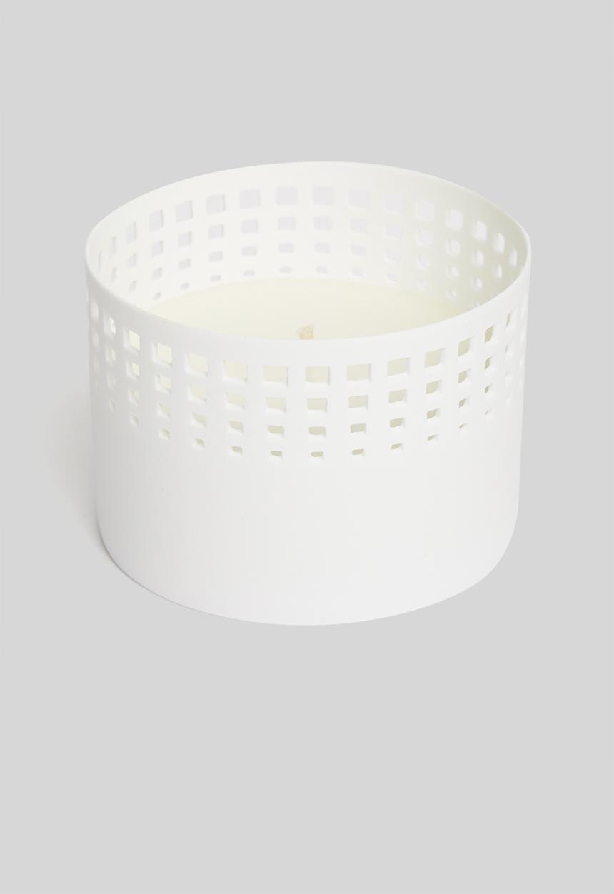 Madame Luna - Perforated porcelain votive candle - sandalwood vanilla