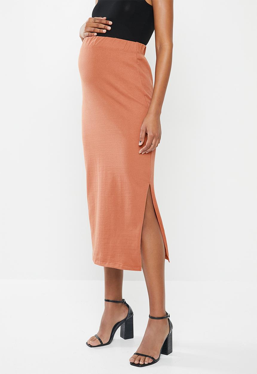 Glamorous - Maternity pencil skirt - faded rust