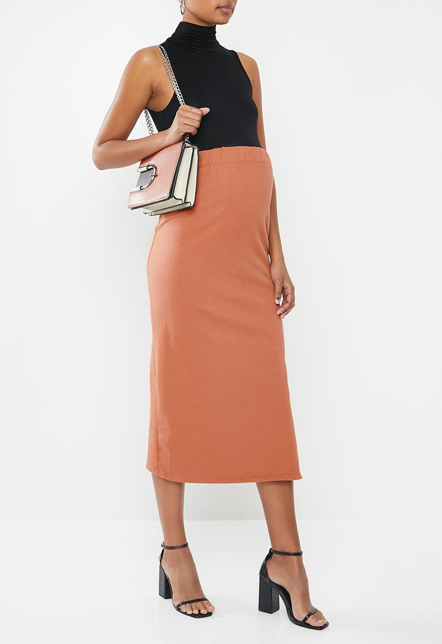 Glamorous - Maternity pencil skirt - faded rust