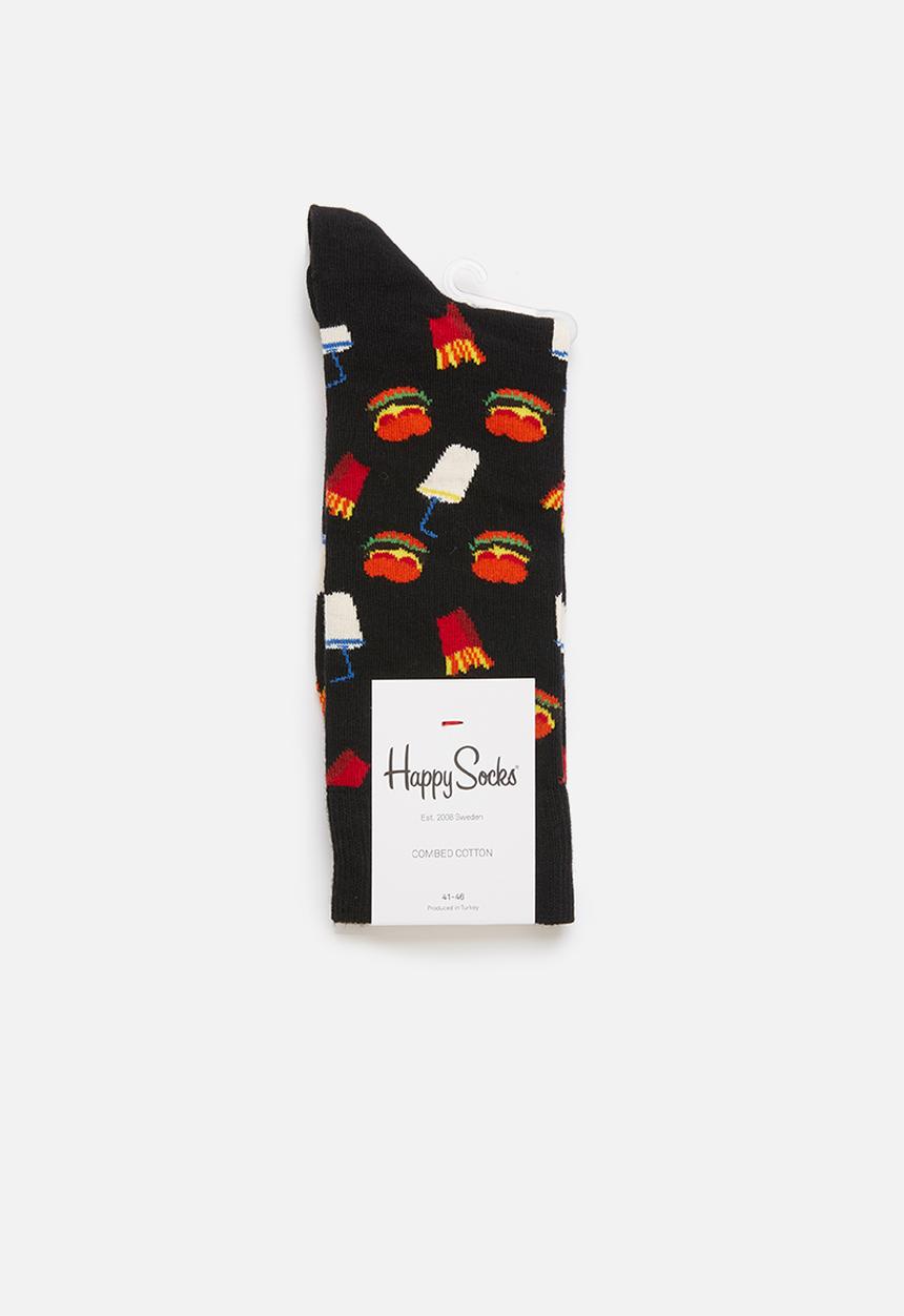 Happy Socks - Hamburger socks - black