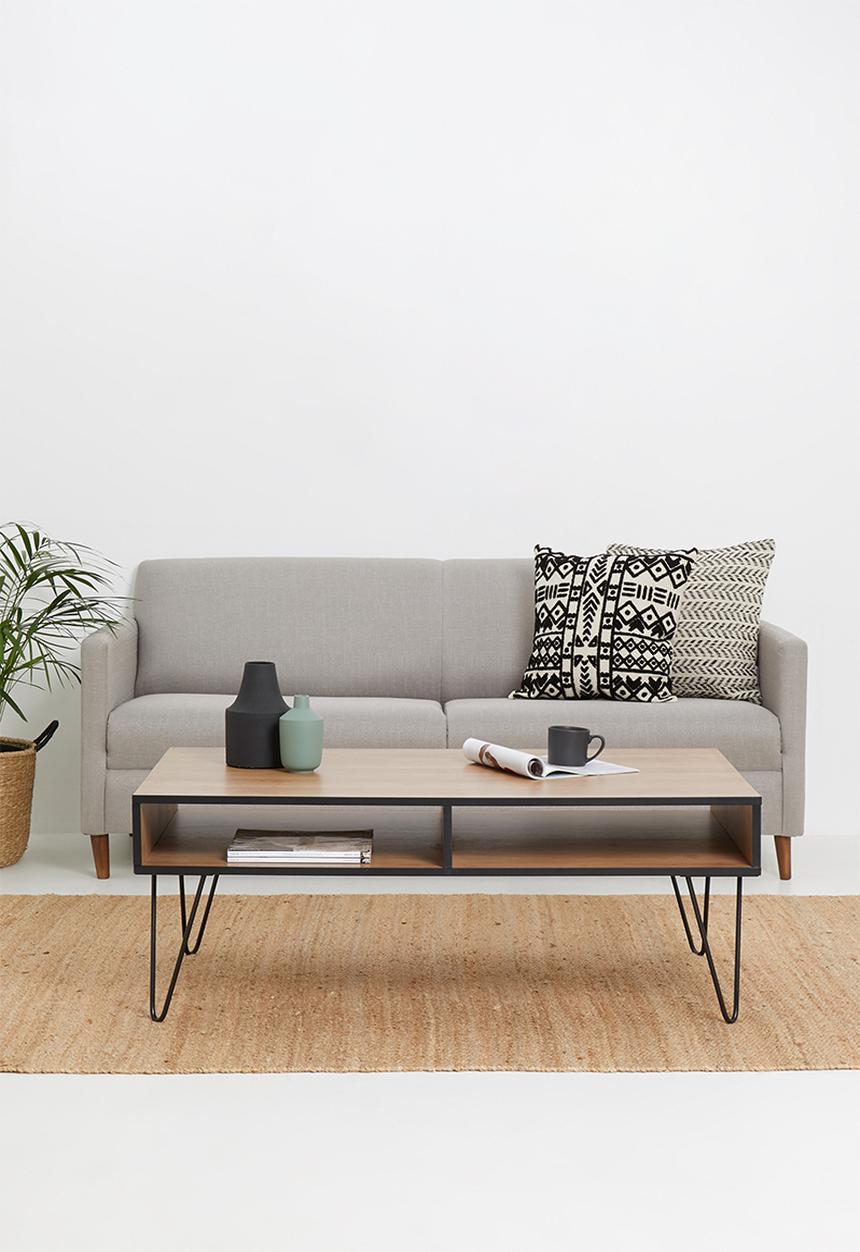 Sixth Floor - Penn leg coffee table - natural & black