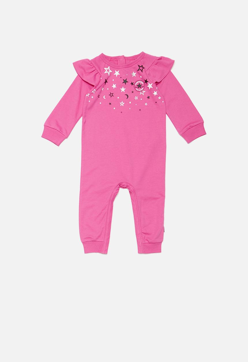 Converse - Converse raglan ruffle slv covrall - mod pink